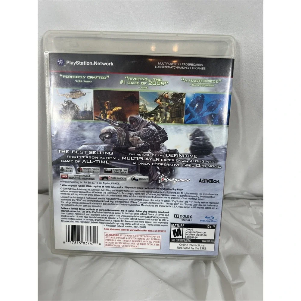 Call of Duty: Modern Warfare 2 For‎ PlayStation 3 PS3 - Fast Shipping